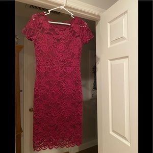 Embroidered knee length cocktail dress